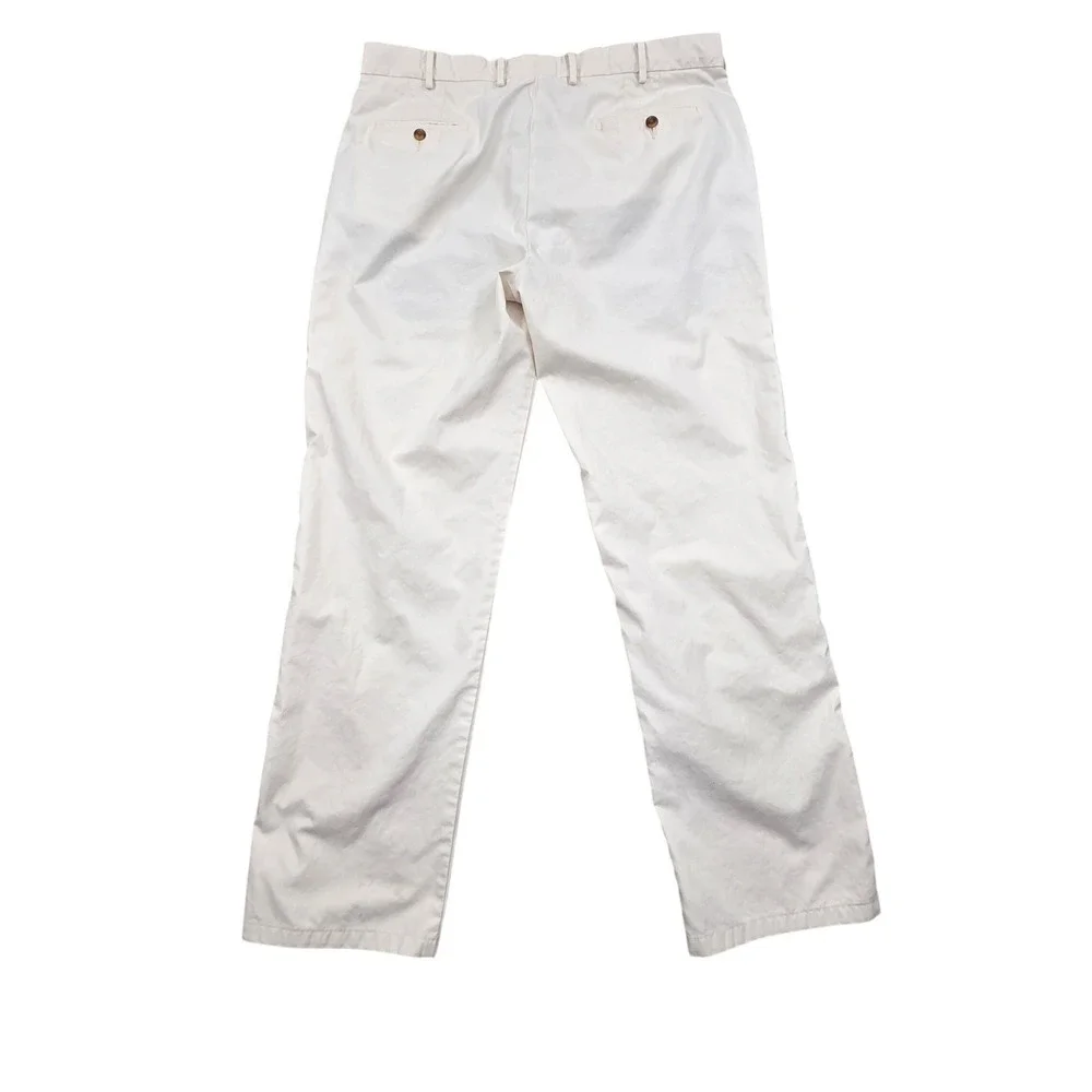 Peter Millar Lightweight Twill Trouser Chino Pants Off White Mens 38x32 *READ
